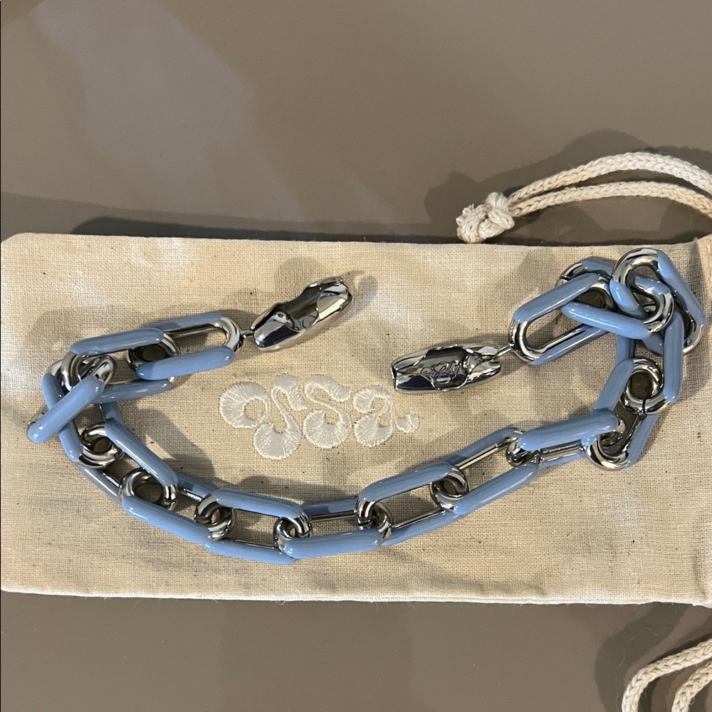 Ossa Blue Enamel Phone Chain